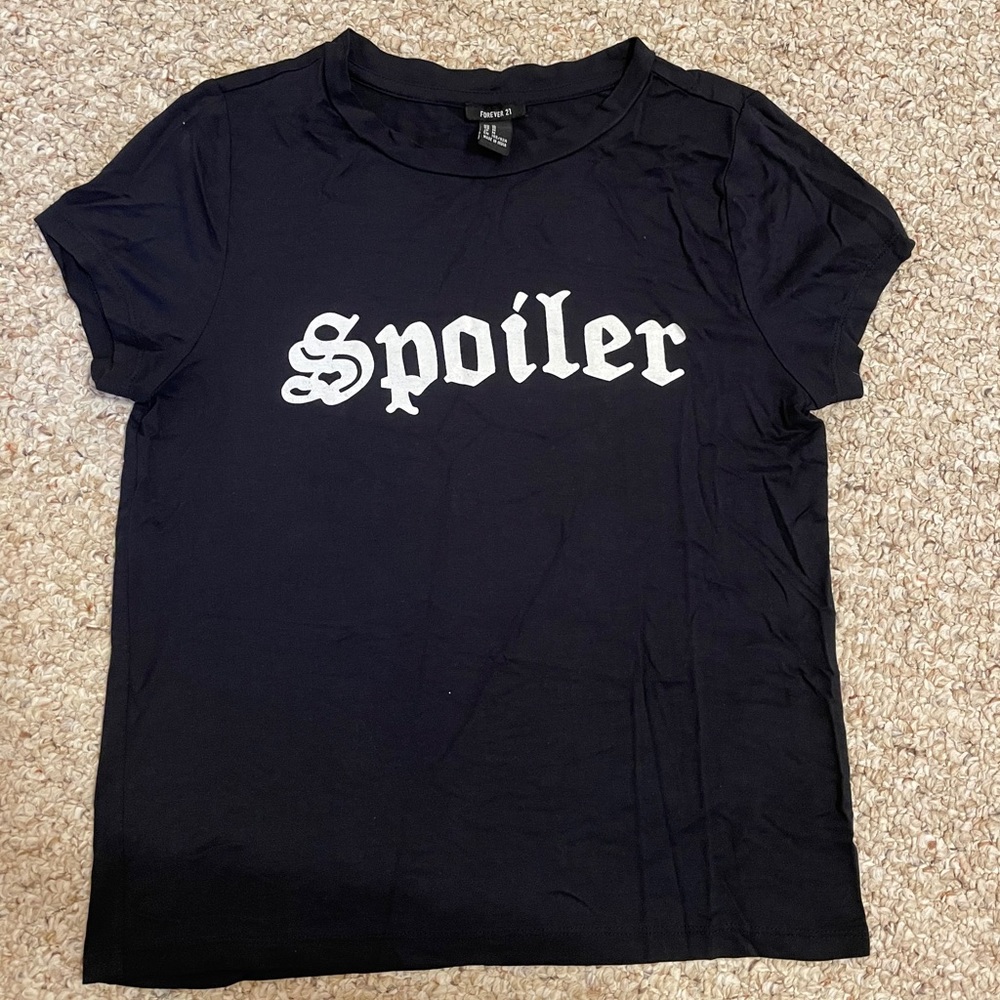 Forever 21 black spoiler tee